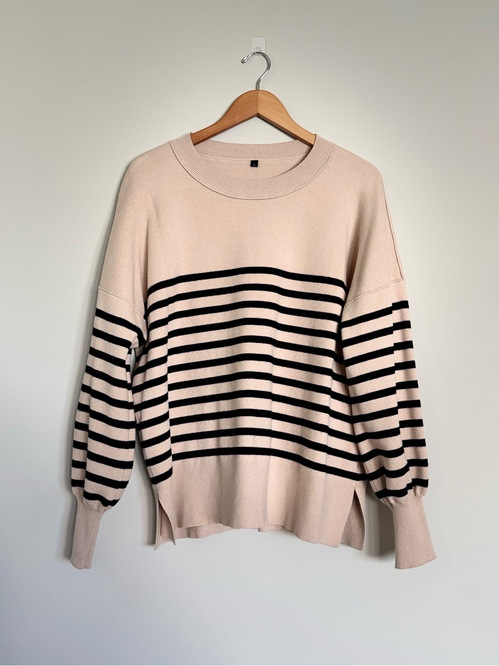 Striped Oversized Sweater - Large
